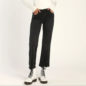 just black denim JBD - High-Waisted Straight-Leg Jean - Black